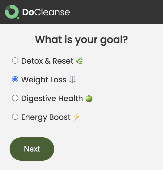 Select Health Goal